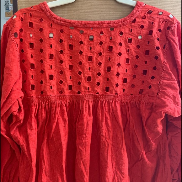 MADEWELL Red W/POCKETS Summer Linen Dress - Picture 9 of 10